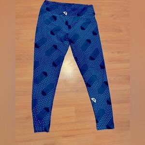 Womens Blue Patterned umbrella Leggings T/c